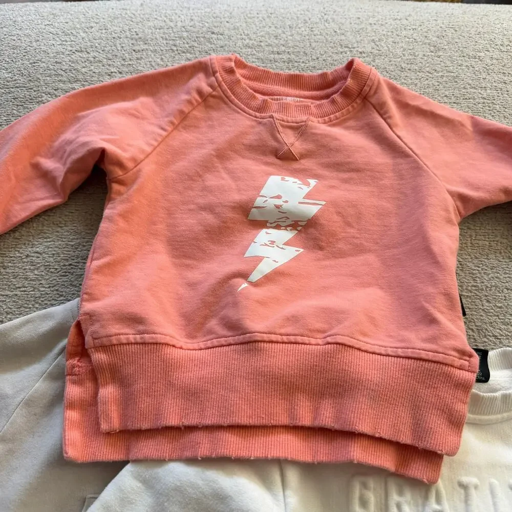 Little Bipsy Lot of 3 Baby Girl Sweatshirts Size 6-12 Months